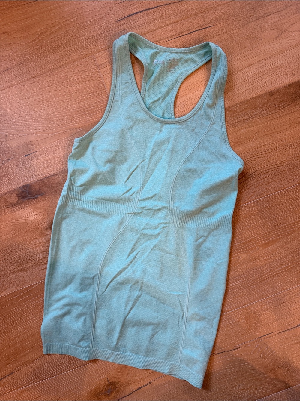 ZYIA Women’s Racerback Seamless Tank Top - Light Aqua